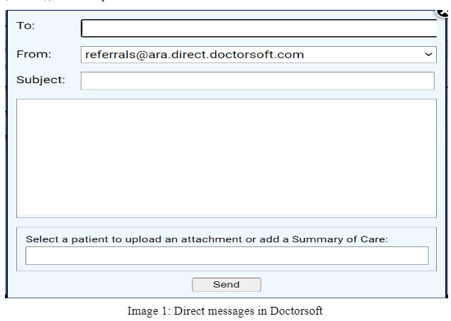 Direct Messaging in Doctorsoft Ophthalmic EHR